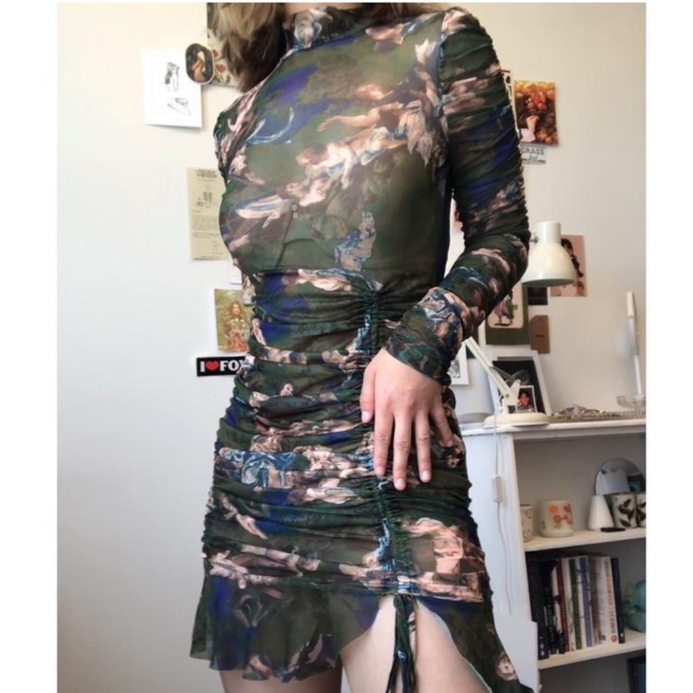 Mesh Angel Bodycon Dress